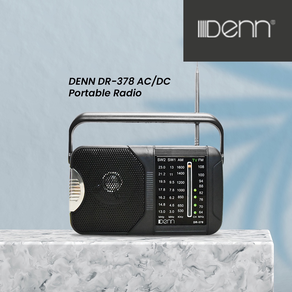 Buy Hometech2u DENN DR-378 AC/DC Portable Radio AC Battery Operated ...
