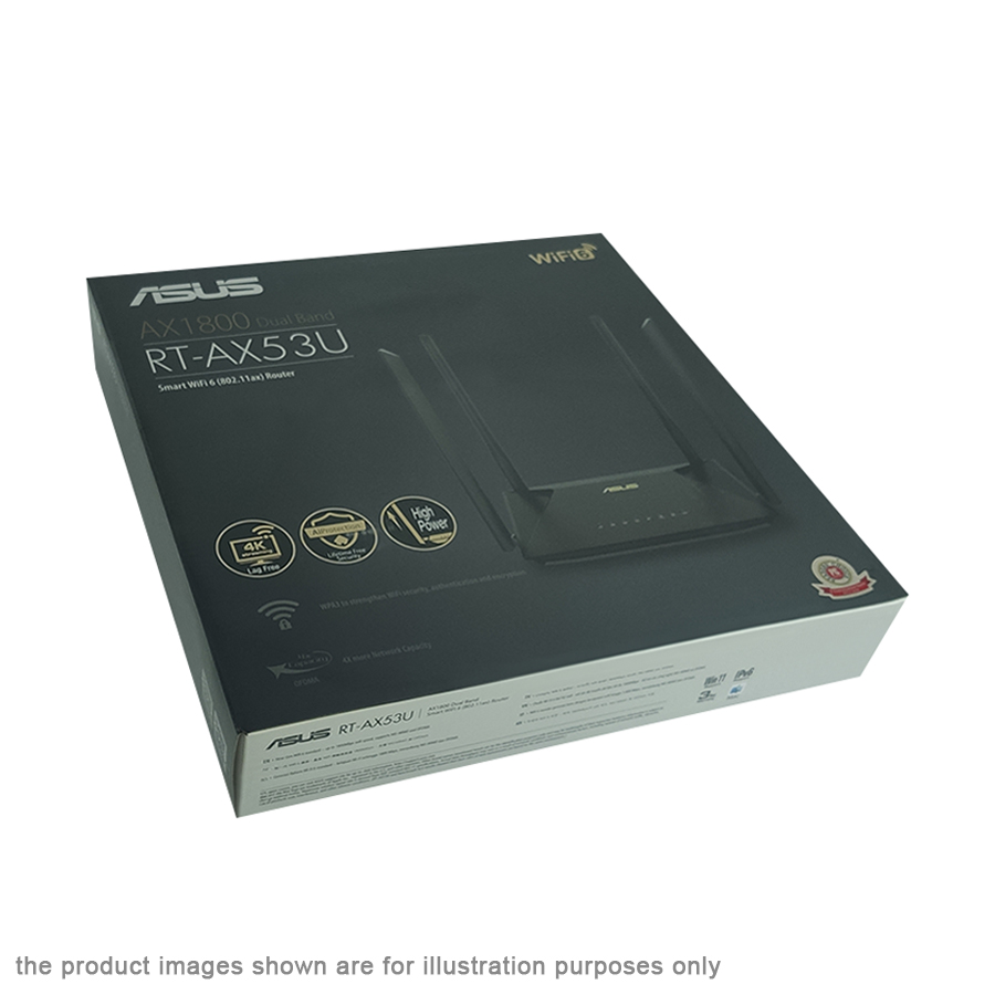 Buy Ipohonline Asus RT-AX53U AX1800 Dual Band Smart WiFi 6 802.11ax MU ...