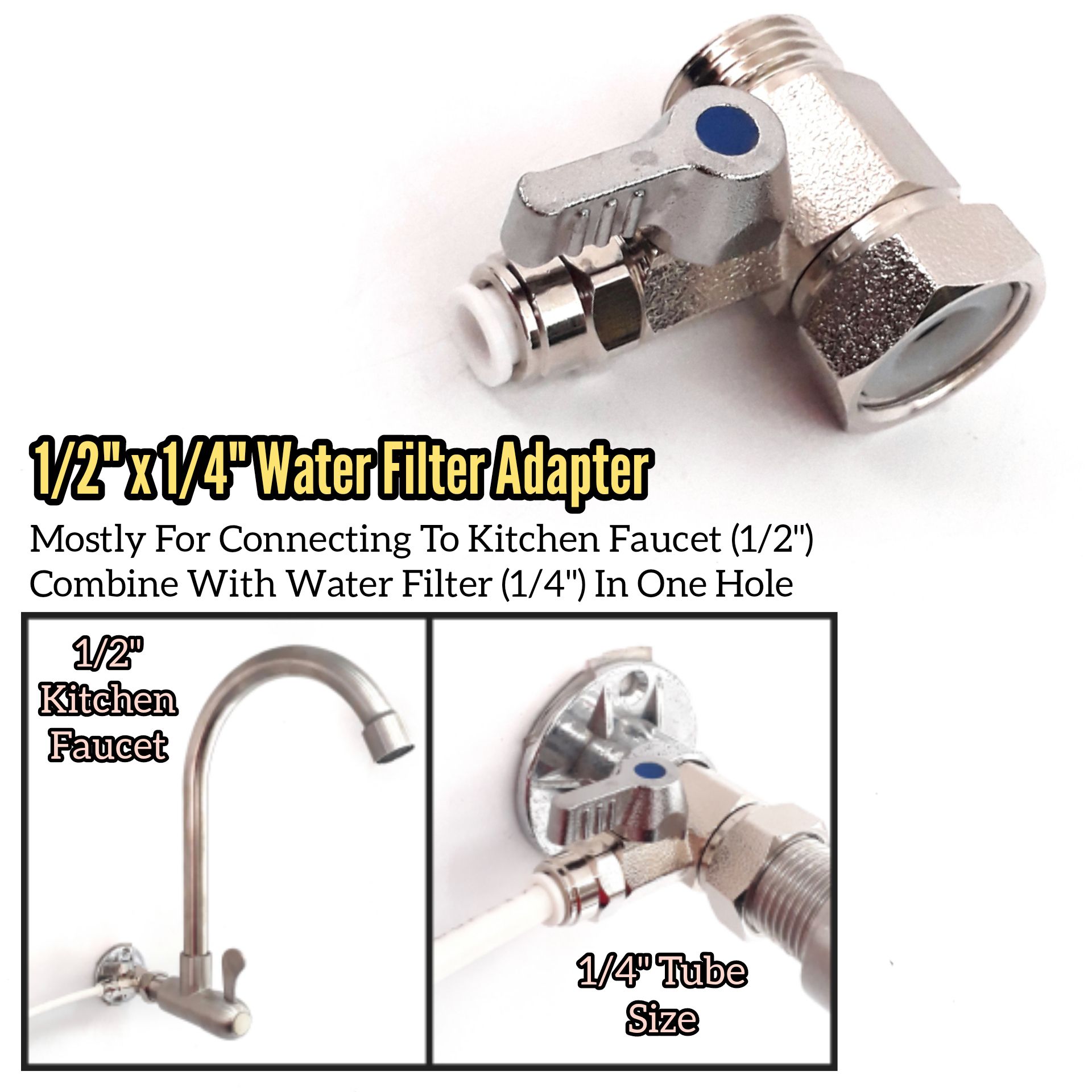 Buy Metrostarhardware FULL STAINLESS STEEL SS304 WATER FILTER ADAPTER