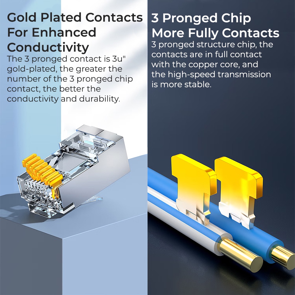 Buy Cat5E Cat6 Shielded / Unshielded RJ45 Modular & Loading