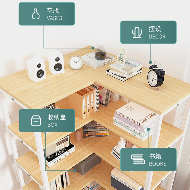 Buy Gdeal GTE Bookshelf Shelf Floor Simple Multilayer Home Living Room