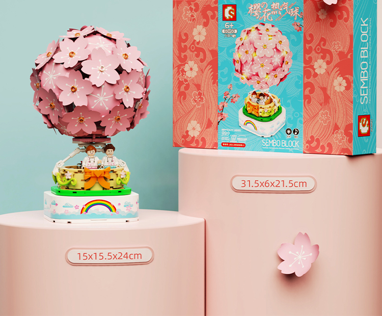 Buy Slstoys Sembo Block 601150 Sakura Hot Air Balloon Light
