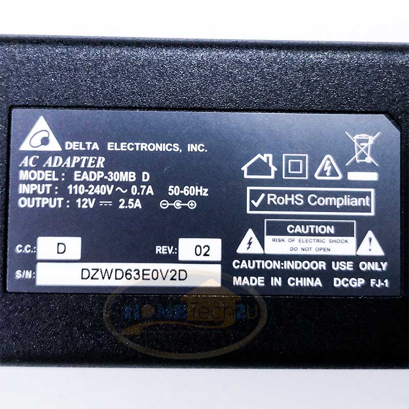 Buy Hometech2u ORIGINAL ASTRO BEYOND POWER ADAPTER 12V 2.5A EADP-30MB ...