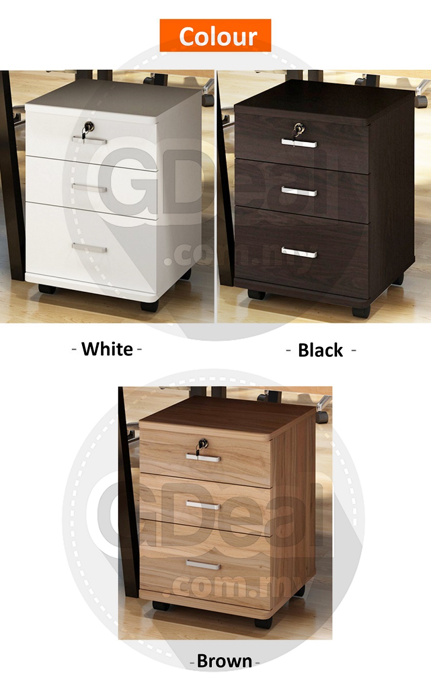 Buy Gdeal GTE 3 Tier Office File Modern Removable Lock Drawer