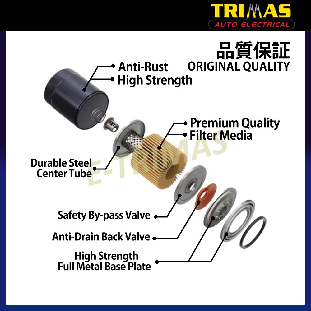 مركبات و دراجات سيارات قطع غيار Etrimas TRIMAS Oil Filter