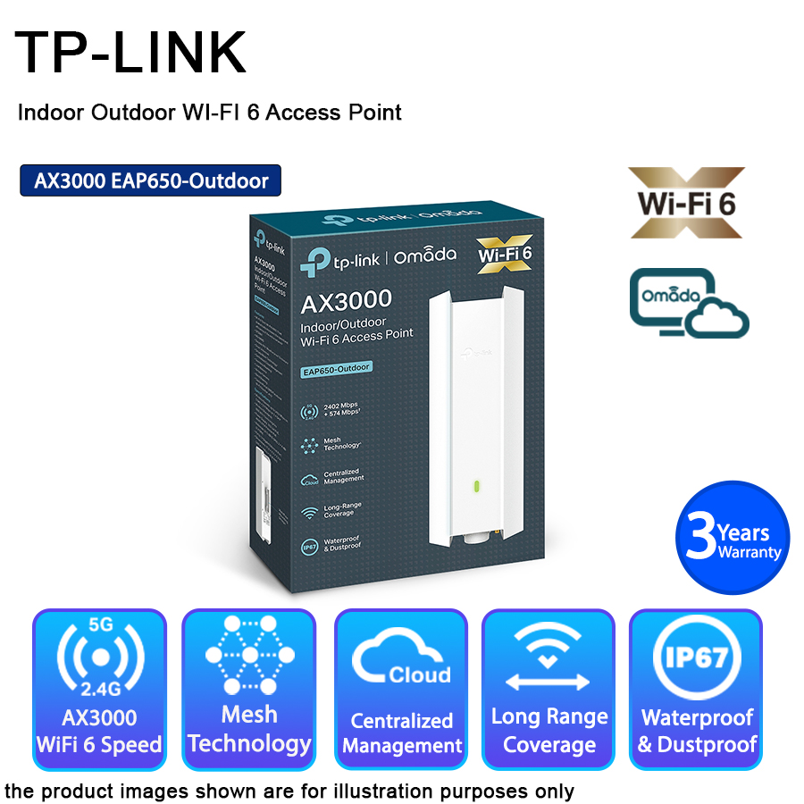 Buy Ipohonline TP-Link Omada EAP650-Outdoor AX3000 Indoor Outdoor