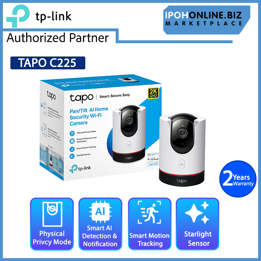 TP-Link Tapo C225 V2 4MP Pan & Tilt Wi-Fi Security TAPO C225 V2