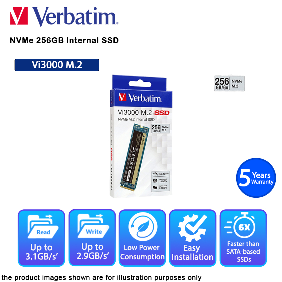 Buy Ipohonline VERBATIM Vi3000 NVMe 256GB SSD online eRomman