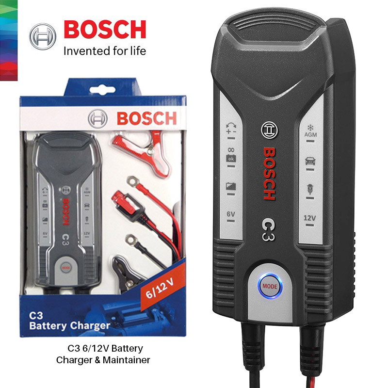 Bosch C3 Fully Automatic Smart Battery Charger For 6V & 12V