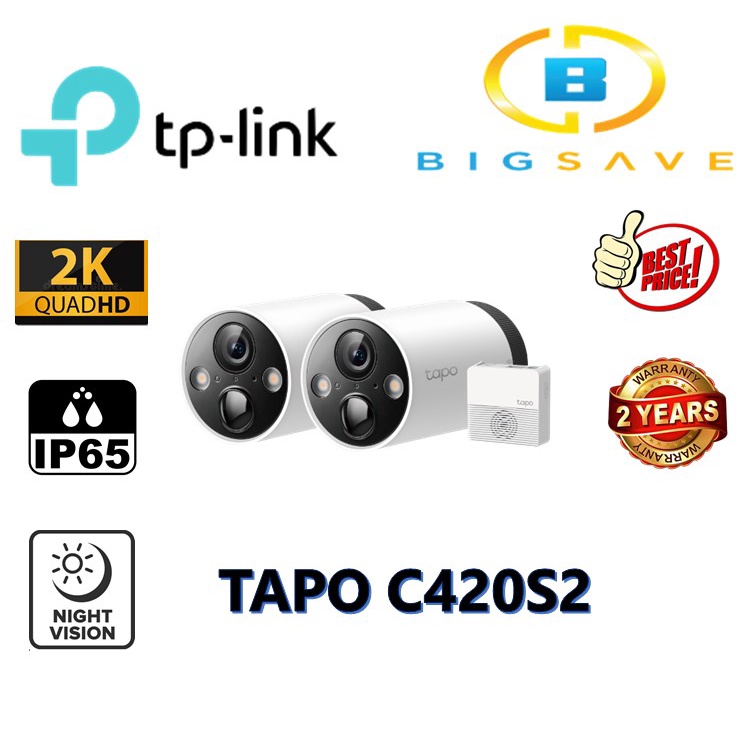 tp link tapo c420s2 wifi 2 camera system