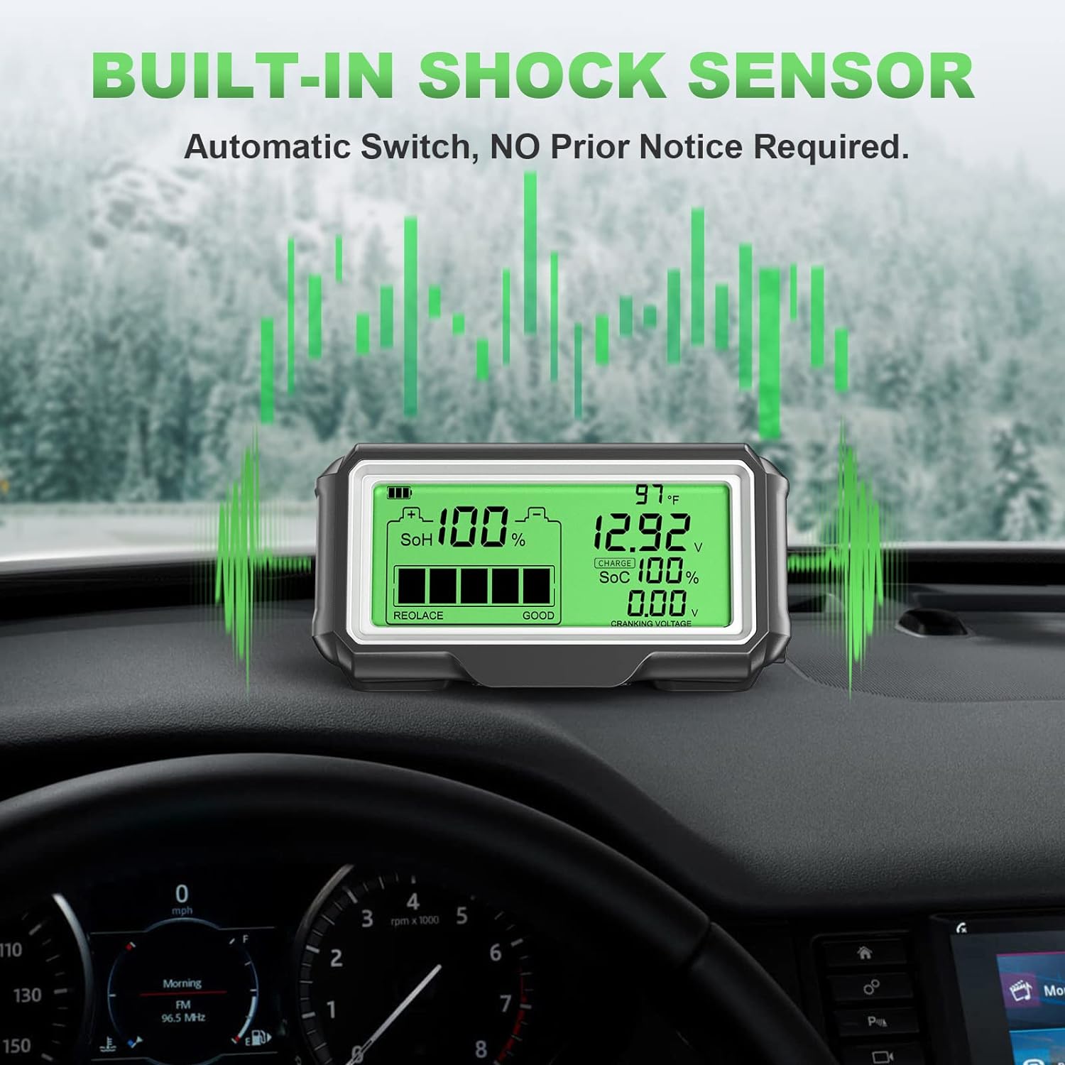 ANCEL BM200 PRO 12V Battery Monitor – Wireless Load Health Analyzer & Charging Tester With LED Display