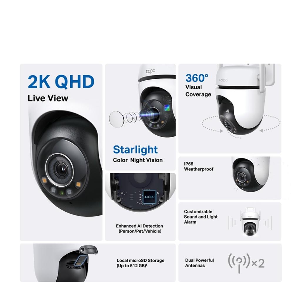 Tp Link Live Camera For Home TP-LINK Tapo 2k Pan/Tilt Home