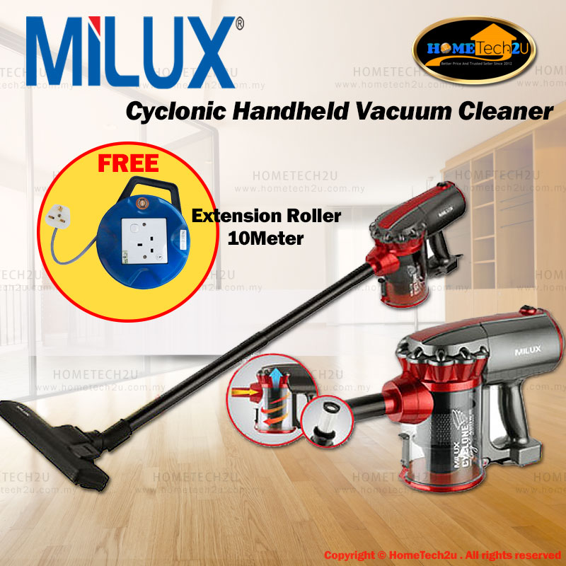 Buy Milux Cyclonic Handheld Vacuum Cleaner (Red/Silver) eRomman