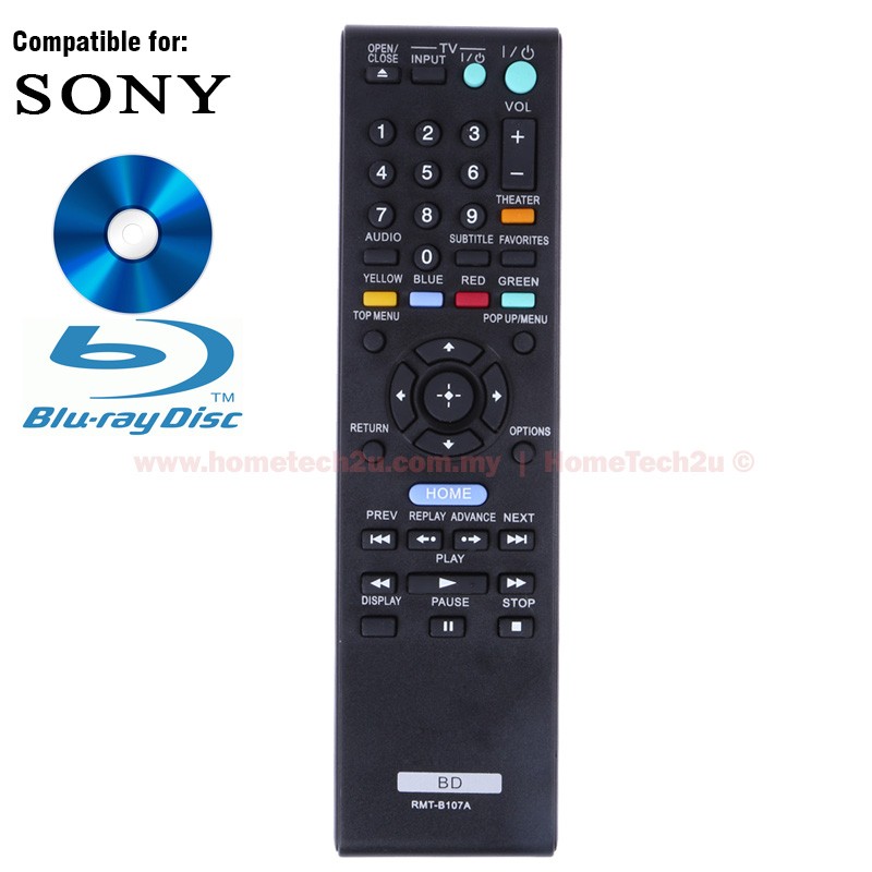 Buy Oem Sony Blu Ray Dvd Player Remote Control Replacement Black Eromman
