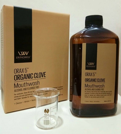 تسوق 500 mL Orax5 Organic Clove Mouthwash from Livingwell. NO Alcohol