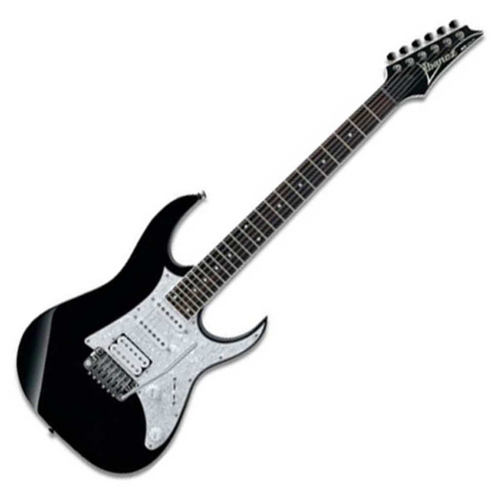 Black and white ibanez on sale electric guitar