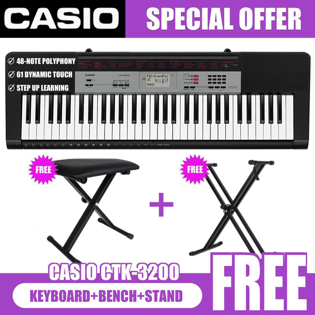 Buy Casio Ctk 3200 61 Key Portable Keyboard As Picture Eromman