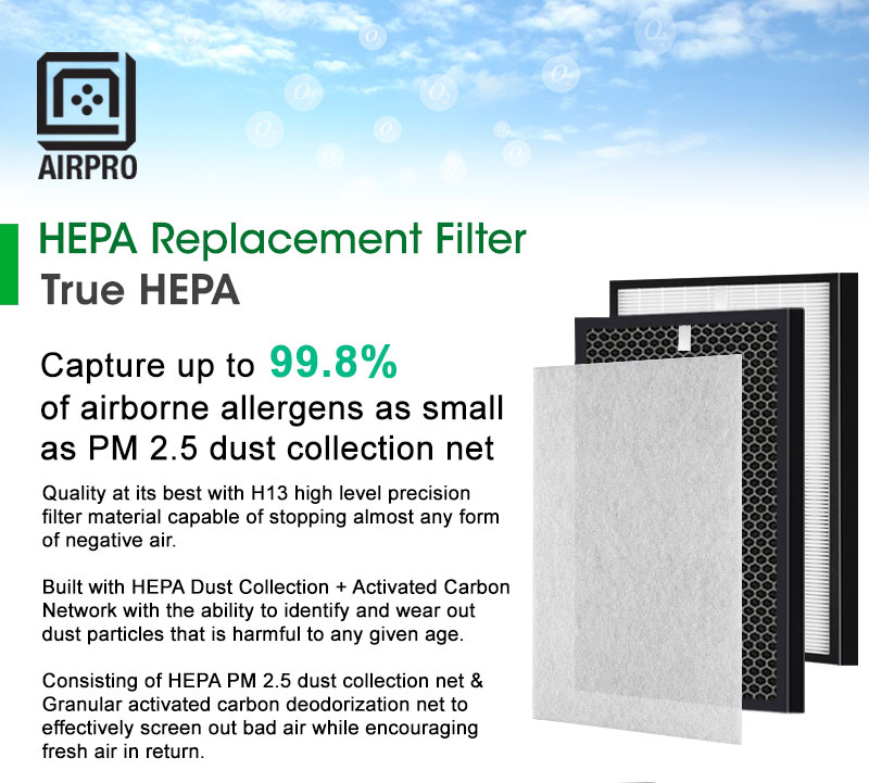 Buy AIRPRO for Panasonic FZXHP55Z FZXHD55Z Air Purifier HEPA