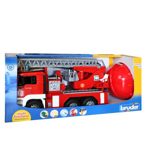 bruder man fire engine and red helmet