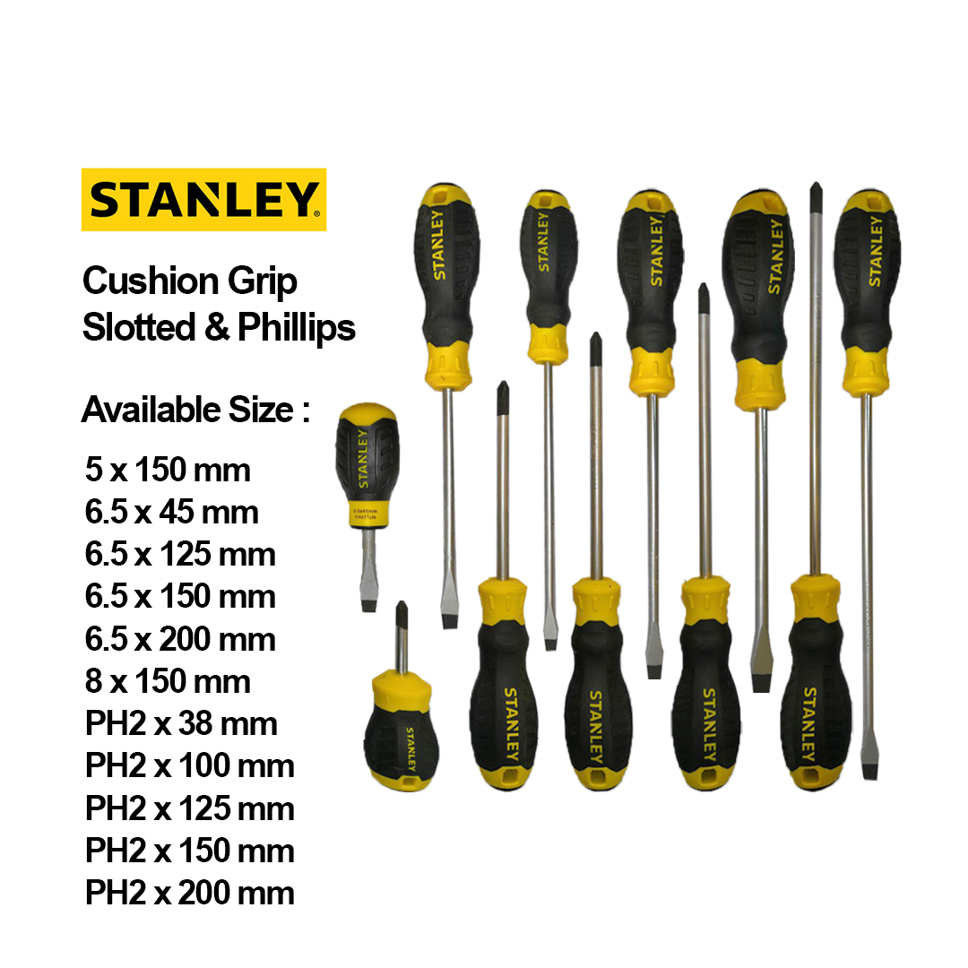 Buy Littlethingy LittleThingy Stanley PH2 x 100mm 4 Inches Screwdriver  Cushion Grip Phillips Screw Driver 65-167 STMT60809 | eRomman