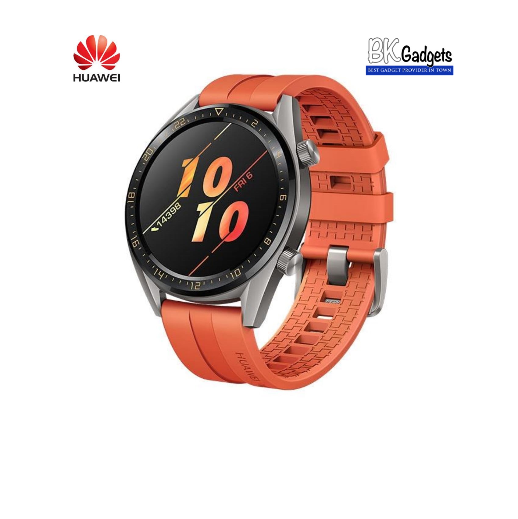 orange huawei watch gt