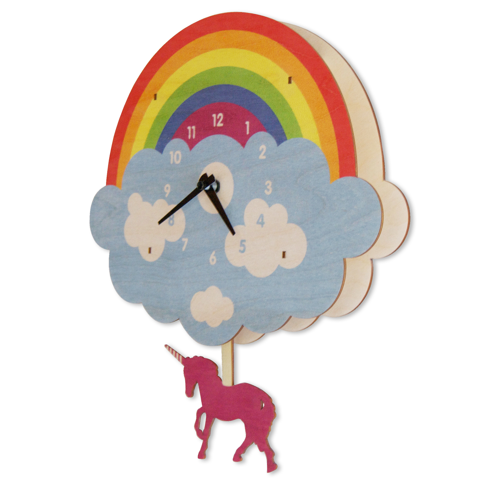 Buy Myehomedecor Unicorn Rainbow Wall Clock eRomman
