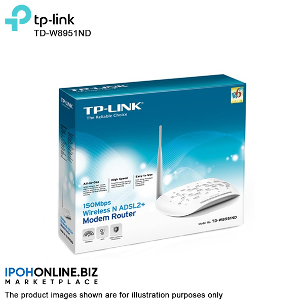 Buy Tp Link Td W51nd 150 Mbps Wireless N Adsl2 Modem Router Online Eromman