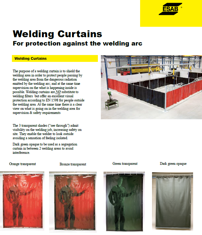 Buy Esab Welding Curtain Dark Green (180X140cm) Online eRomman