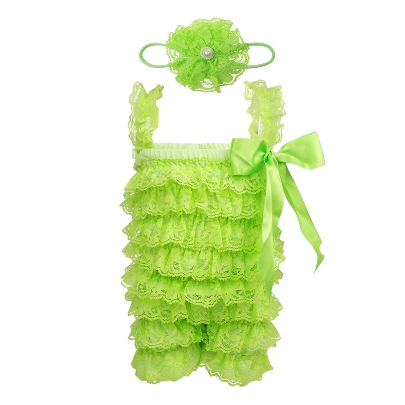 lime green baby romper