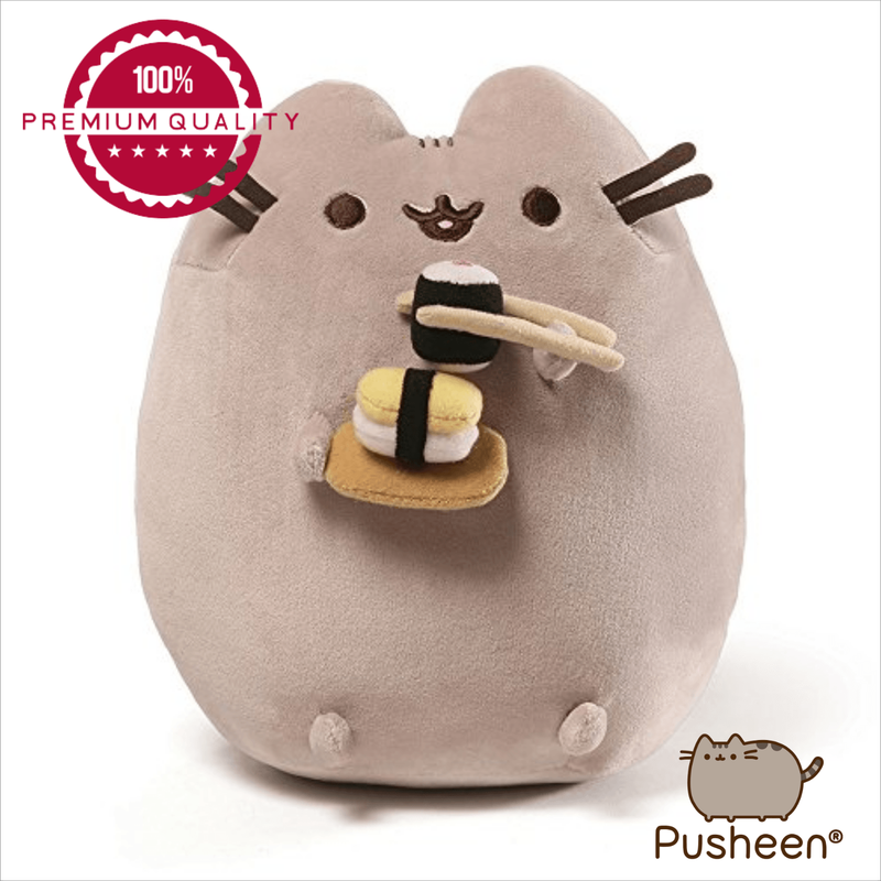 pusheen with sushi