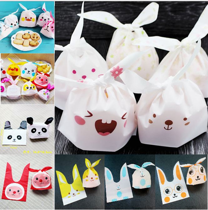 50pcs Cute Party Bag Wedding Favors Birthday Gift Bag Candy Cookies 