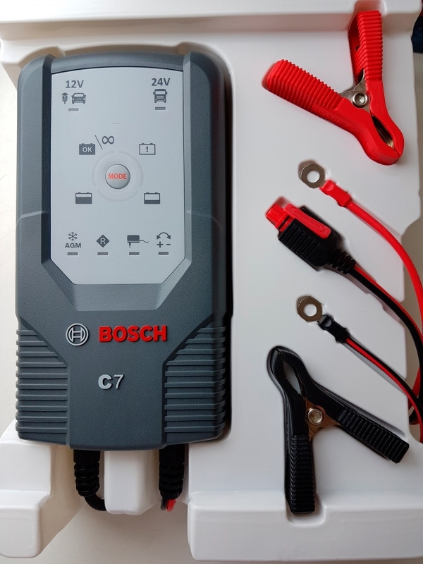 Bosch 018999901M Car Battery Charger C1 12V One Button For Lead Acid EFB Gel 