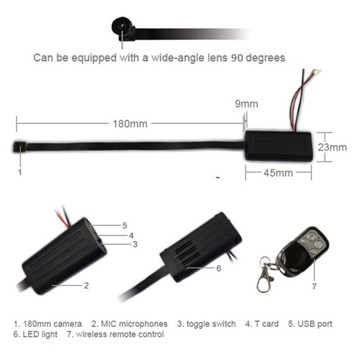 USA T186 Mini Full HD 1080P Security Spy DIY Hidden Camera Module DVR Camcorder 