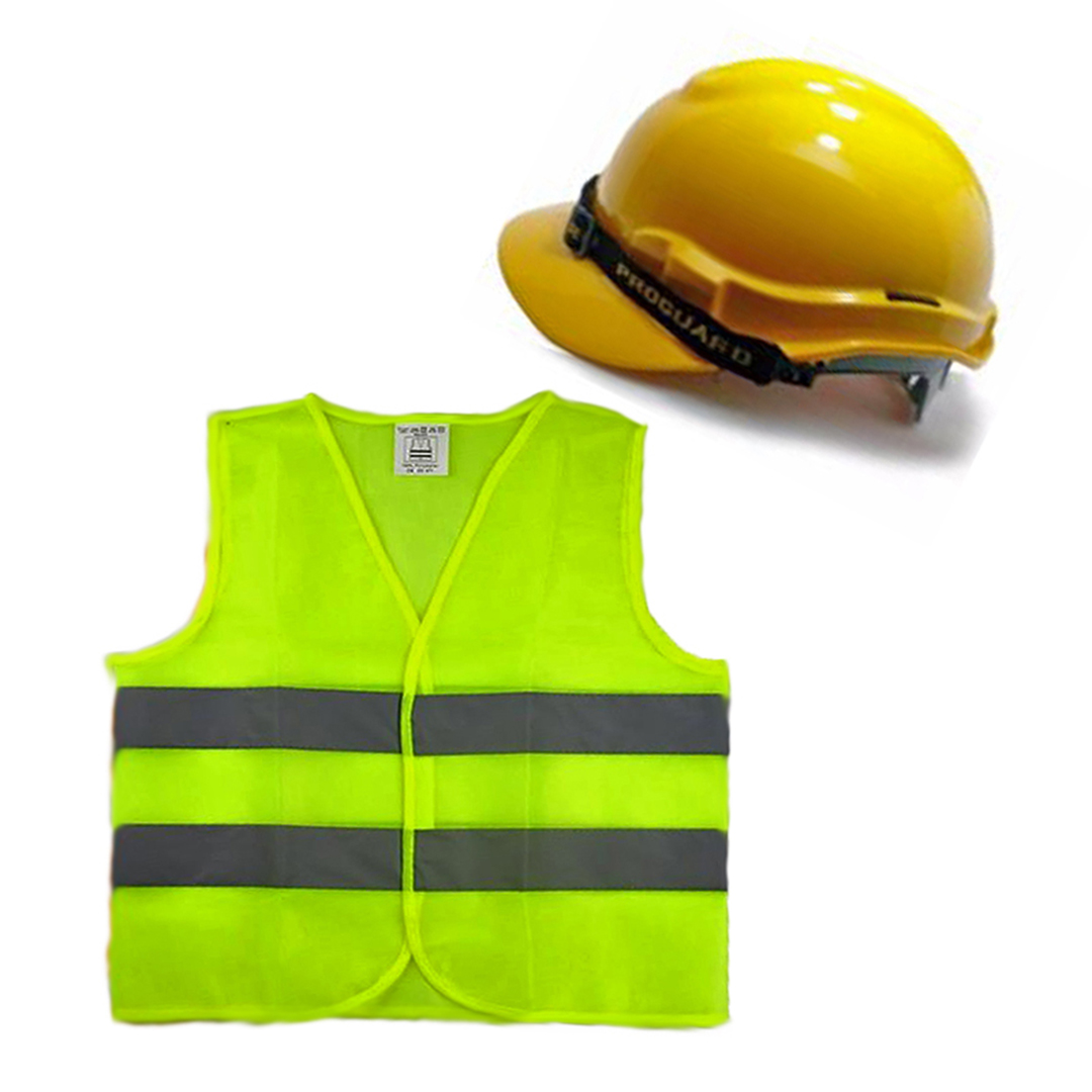 Safety jacket and helmet hotsell