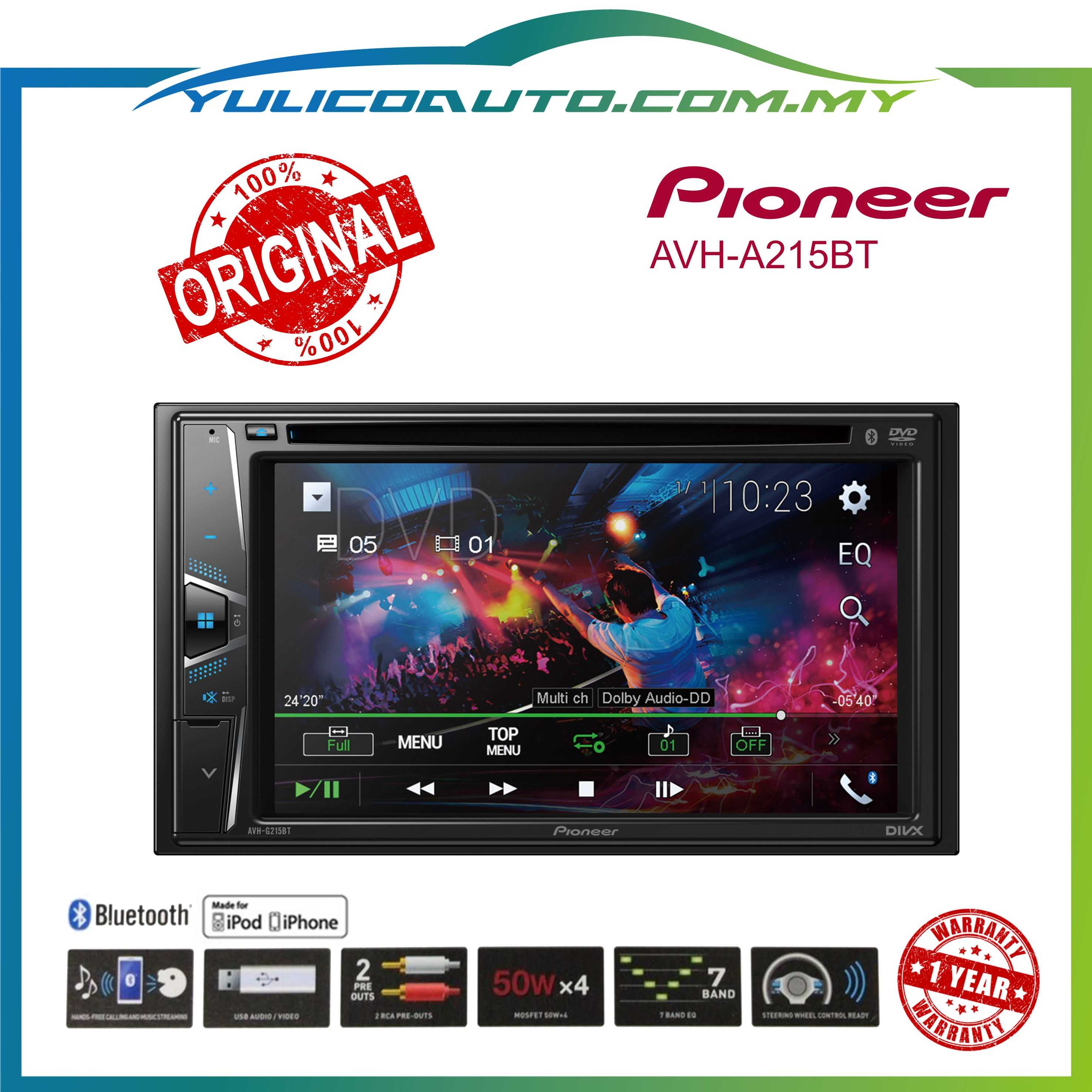 Buy PIONEER Car DVD Player AVH-A215BT 