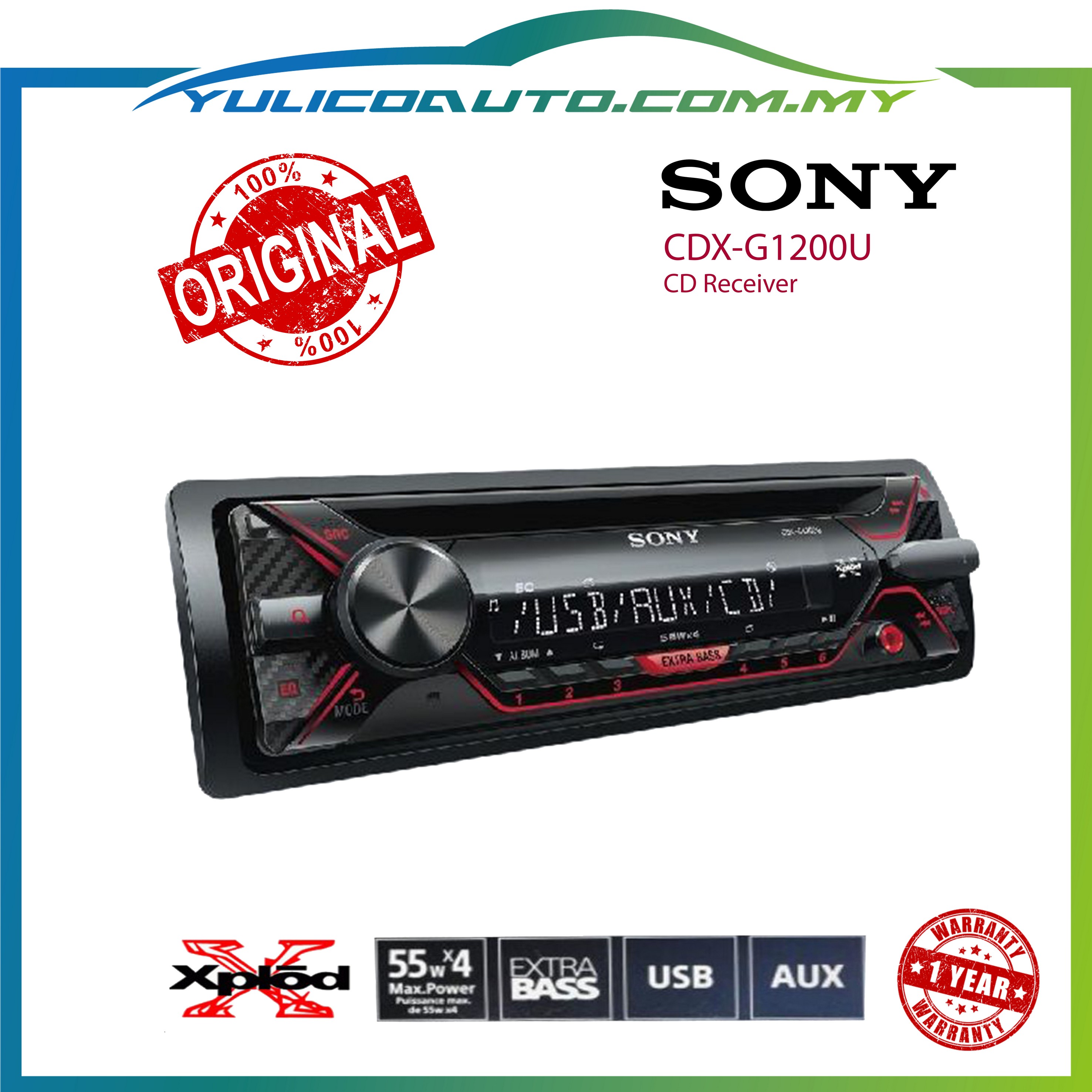 Ford Transit 96-04 Sony CDX-G1200U CD MP3 USB Aux In Iphone Car Radio Stereo Kit 