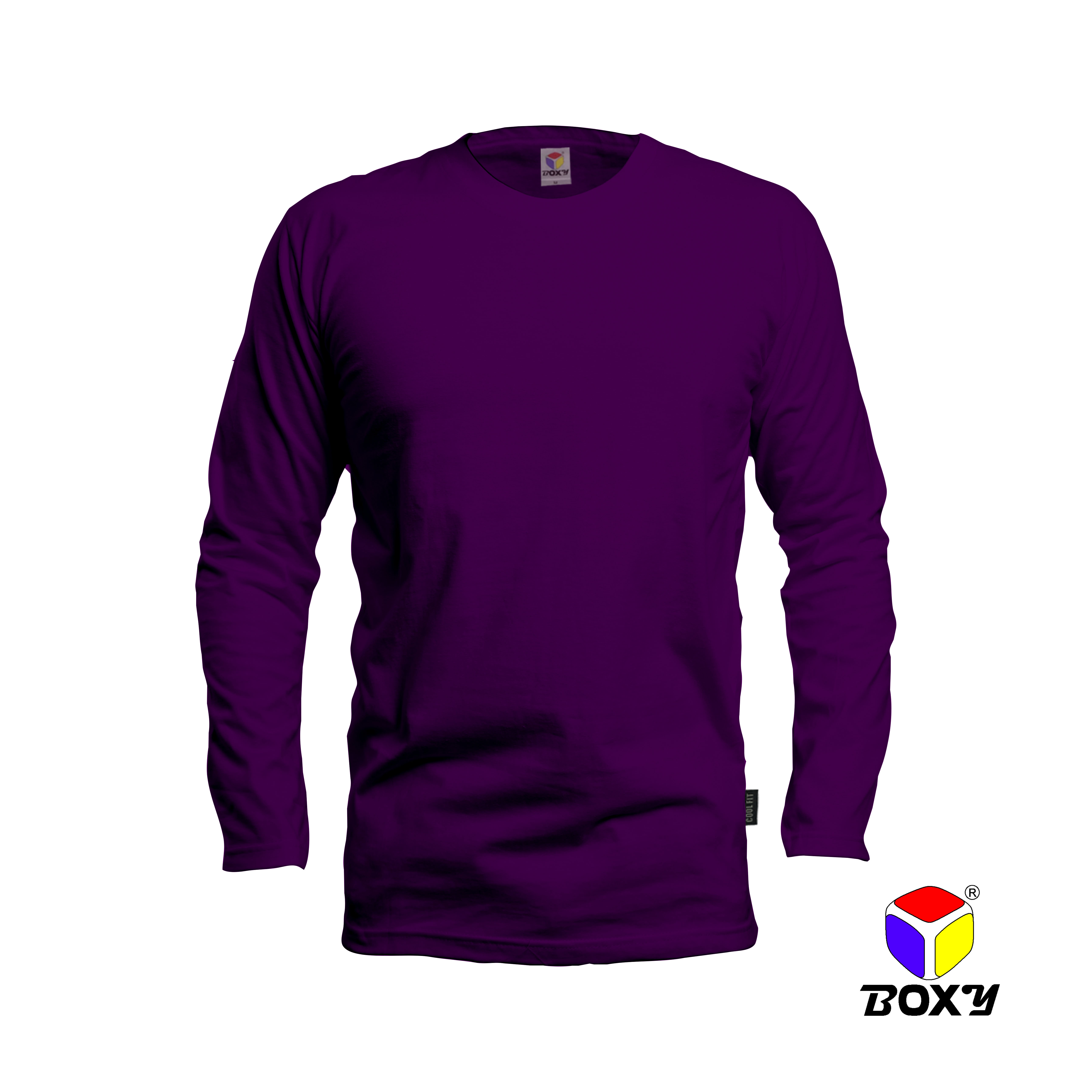 Buy Boxy Round Neck Long Sleeves Plain 