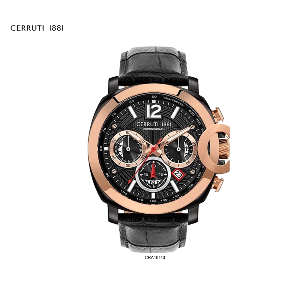 Buy Cerruti 1881 Cra18110 Chronograph Watches 100 Original New Black Eromman