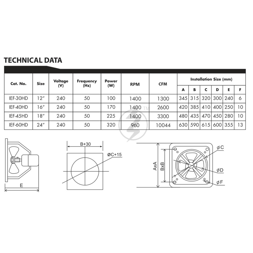 crown exhaust fan