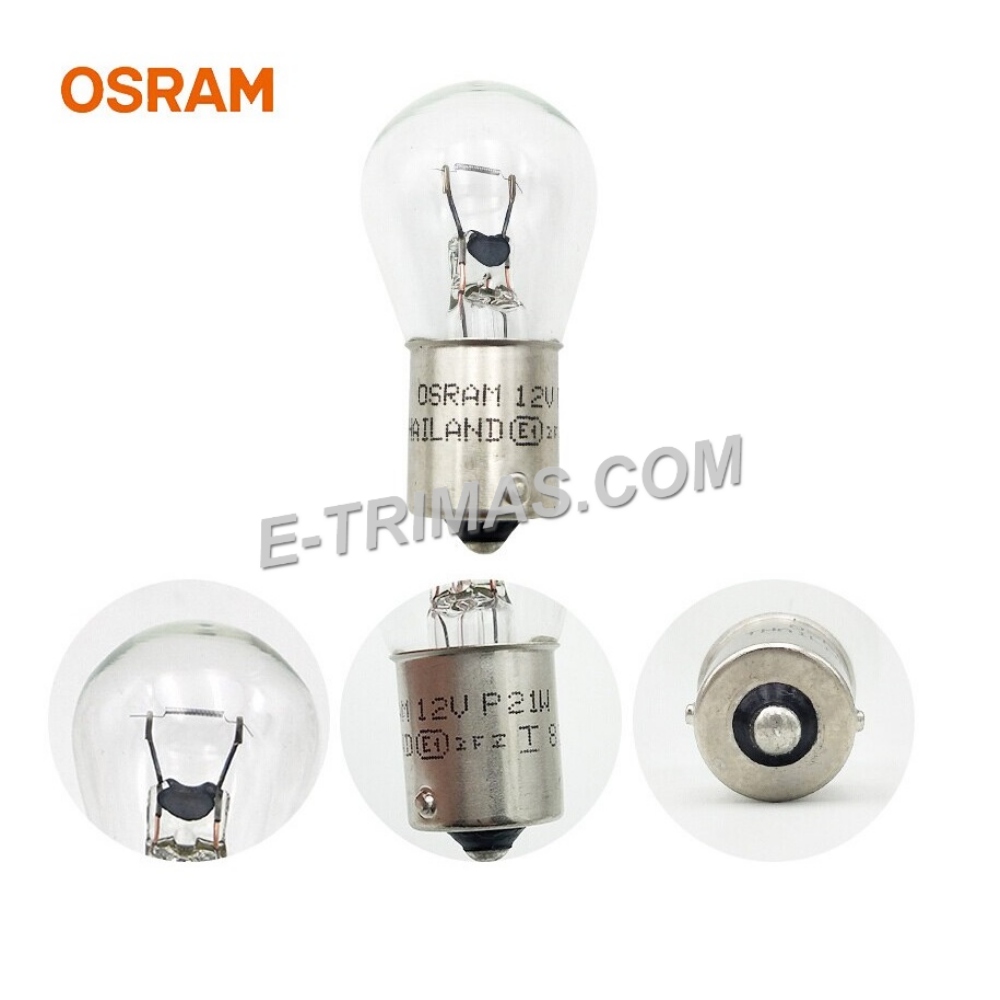 Buy 7506 Osram ORIGINAL P21W BA15S Car Signal Reverse Back Fog Light Bulb  -2PCS (Warm White)