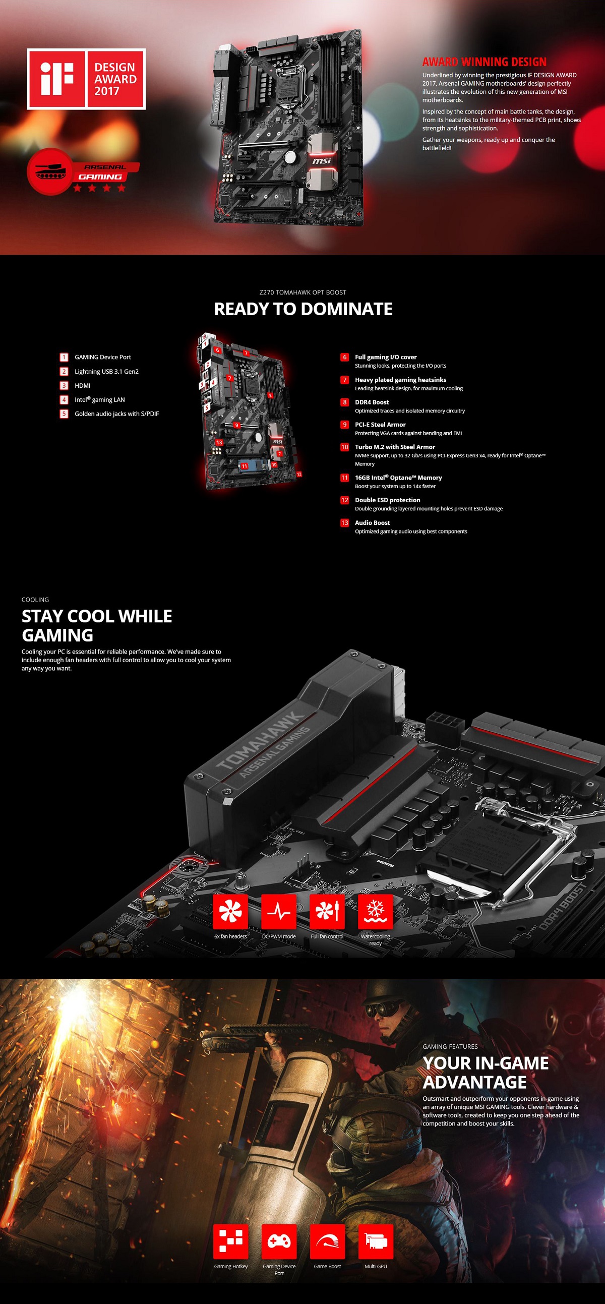 Buy Ipohonline MSI Z270 TOMAHAWK OPT BOOST Intel 7th 6th Gen LGA