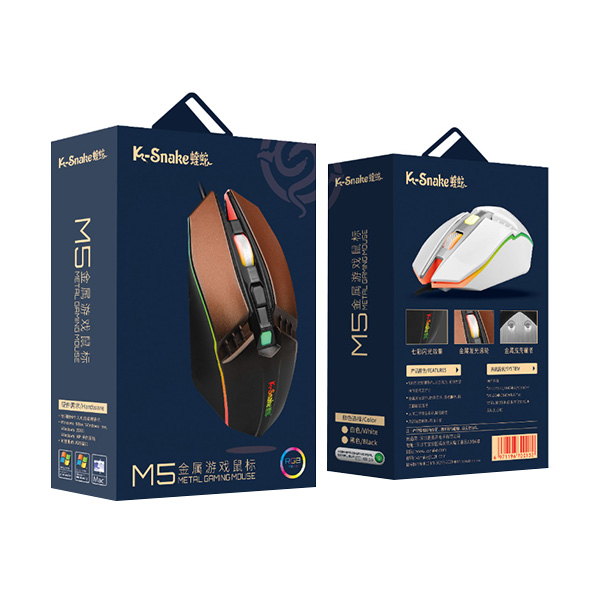 Buy Ipohonline K-SNAKE M5 USB Wired Metal Gaming Mouse - White Online ...