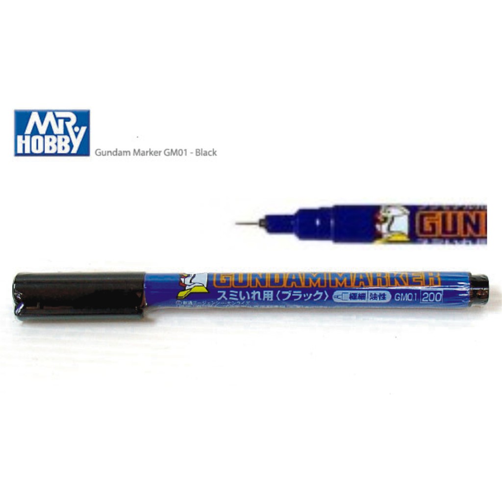 Bandai Mr Hobby Gundam Model Marker Black Pen GM01 NEW