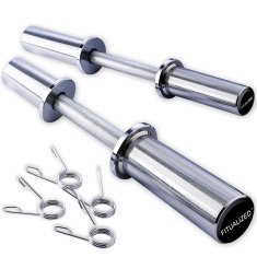 FITUALIZED Dumbbell Bar Gym Handle for Olympic Weight Plate (Pair)