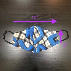 3PLY Fabric Face Mask Hand Sewing 3 Layer Fabric (1 Set, 6 pcs)