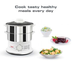 Cookraze Tefal Convenient 6 Litre 980W Stainless Steel Electric Food Steamer VC1451 Steam Kitchen Appliances