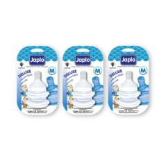 Japlo Deluxe Nipple - M (3 Blister Cards in 1)