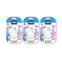 Japlo Deluxe Nipple - Multi Flow (3 Blister Cards in 1)
