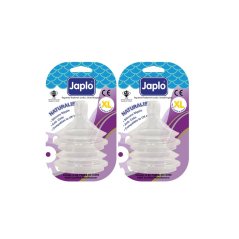 Japlo Naturalist Silicone Nipple - XL (2 Blister Cards in 1)