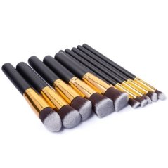 Gdeal 10pcs Makeup Brush Gold Black CM-2818